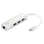 Level One - LevelOne Adapter USB-C -> RJ45 10/100/1000,3xUSB3.0 0,15m si