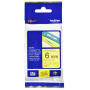 Broth. P - Schriftbandkassette Brother 6mm gelb/schwarz TZE611