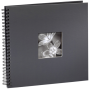 Hama - Fine Art Spiral grau 36x32 50 schwarze Seiten 94874