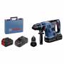 Bosch Powertools - Akku-Bohrhammer GBH 18V-34 CF Professional (blau/schwarz, 2x Akku ProCORE18V 5,5Ah, Bluetooth Modul, Koffer)
