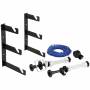 Walimex - 3-fach Hintergrund Wandmontageset 12504 Schwarz, Blau (1012504)