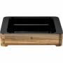 Wmf - WMF Fusiontec Rectangulaire Vitrocramique, Acier, Bois Plat  cuisson