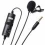 Boya - Lavalier Mikrofon fr Handy und PC, 2M Mini Omnidirectional Kondensator Lapel Mic mit 2 Transformation, Perfekt fr In