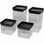Brabantia - 4x1 Brabantia Vorratsdose Tasty eckig, dunkelgrau