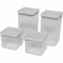 Brabantia - 4x1 Brabantia Vorratsdose Tasty eckig, hellgrau