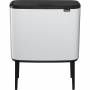 Brabantia - 313523 Mlleimer 33 l Rechteckig Edelstahl Schwarz - Wei (31 35 23)