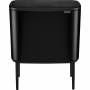 Brabantia - 316067 Mlleimer 33 l Rechteckig Edelstahl Schwarz (31 60 67)