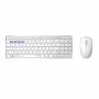 Rapoo Desktop Wl X9300m Blade White German, Ultra-slim, Wire - 9300M Multi-Mode-Deskset Kabellos, ultraflach, Wei [DE-Version, German Keyboard]