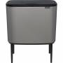 Brabantia - afvalemmer Bo TouchBin Mineral Concrete Grey - 3 x 11 L (127229)