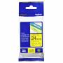 Broth. P - Schriftbandkassette Brother 24mm gelb/schwarz TZE651