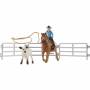 Schleich - Farm World Team Roping mit Cowgirl, Spielfigur