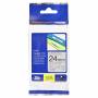 Brother - Schriftbandkassette Brother 24mm silber-metallic/schwarz