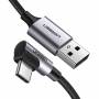 Ugreen - Angled USB-C To USB-A Data Cable Black 2M