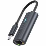 Rapoo Usb-c Adapter, Usb-c Auf Gigabit Lan, Grau (00217687) - USB-C Adapter grau USB-C auf Gigabit LAN