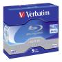 Verbatim - 1x5 Verbatim BD-R Blu-Ray 50GB 6x Speed, white blue Jewel Case