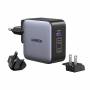 Ugreen - USB-A+2*USB-C 65W GaN Worldwide Travel Fast Charger