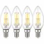 Philips - LED Lampe E14 4er Set 40W 2700K Filament Kerzenform [DE-Version]