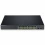 Zyxel Switch 24x Gs1900-24hp V2oe+ Ports - gs1900-24hpv2 - switch - smart - 24 x 10/100/1000 (PoE) + 2 x 10/100/1000 - rack-mountable, wall-mountable - PoE (170W) (GS)