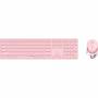 Rapoo - Kabelloses Multi-Mode-Deskset 9850M, Pink, QWERTZ (00215386) [DE-Version, German Keyboard]