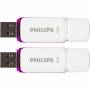 Philips - USB 2.0 2-Pack 64GB Snow Edition Magic Purple