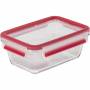 Emsa - Clip&Close Glass Vorratsdose 850 ml Glas Rot