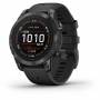 Garmin - epix Pro - Edición estándar - 47 mm - pizarra gris fibra de polimer reforzado - reloj inteligente con cinta - silicona - negro - mano