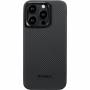 Pitaka - MagEZ Case 4 600D for iPhone 15 Pro Black/ Grey Twill