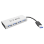 Icy Box - Hub 4-Port IcyBox USB 3.0 IB-AC6104 mit USB 3.0 Kabel (si)