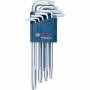 Bosch Professional Winkelschraubendreher-set (1.600.a01.th4) - TORX Winkelschlsselsatz Professional, 9-teilig, Schraubendreher