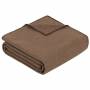 Ibena - Uni Struktur Decke braun Charlotte GOTS, 140x200cm