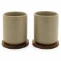 Bredemeijer - Teebecher Umea 200ml beige mit Untersetzer 142025
