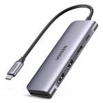 Ugreen 6-in-1 Usb C Pd-adapter 6 Port Usb-kombi-hub Grau (70 - Ugreen 6-in-1 USB C PD USB 3.2 Gen 1 (3.1 Gen 1) Type-C Plata