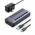 Ugreen - USB-C to 7-Port USB-A 3.0 Hub DC 12V EU