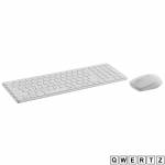 Rapoo - Kabelloses ultraflaches Multi-Mode-Deskset 9310M, wei� 2,4 GHz, Bluetooth 4.0, Bluetooth 5.0, Nano-USB-Empf�nger & [DE-Version, German Keyboard]
