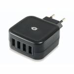 5v Conceptronic Ladegert 4port 25w Eu / Schwarz 5a - CONCEPTRONIC Ladegert 4Port 4xUSB-A 25W sw