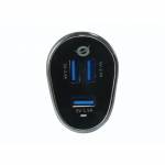 Conceptronic 3-port Usb Car Charger, 31.5w 1