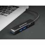 Conceptronic 3-port Usb-c->usb-a 3.0/ sd/ microsd/ tf Card Slot 2