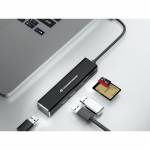 Conceptronic 3-port Usb-c->usb-a 3.0/ sd/ microsd/ tf Card Slot 1
