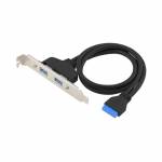 Caricatori Usb - CONCEPTRONIC Slotblech 19 Pin Dual 2x USB-A 3.0 Ports sw