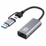 Level One - Levelone Adapter Usb-c + Usb-a -> Rj45 10/100/1000