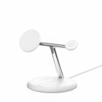 Belkin - BoostCharge Pro 3-in-1 - Kabelloses Ladegert - magnetisch mit Qi2 + AC-Netzteil - 15 Watt - Fast Charge - wei (WIZ0