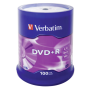 Verbatim - 1x100 Verbatim DVD+R 4,7GB 16x Speed, matt silver