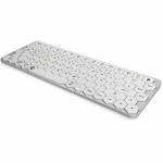 Keysonic - KeySonic KSK-5020BT-S (DE) Wireless MINI Aluminium silver/w [DE-Version, German Keyboard]