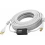 Vision - Vision White USB 2.0 Cable 10m