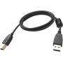 Vision - Vision Professional - USB-Kabel - USB (M) bis USB Typ B (M) - USB 2.0 - 5 m - Schwarz