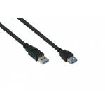 Kabelmeister - kabelmeister USB3.0 Verlng. A St.-A Bu. UL schwarz 5m