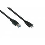 Kabelmeister - kabelmeister USB3.0 Kabel A-Micro B UL schwarz 3m