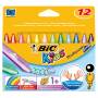 Bic - Bic Kids Plastidecor Triangle Colouring Crayons, Pack Of 12