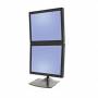 Ergotron - DeskStand DS100 - Aufstellung fr Dual-Flachbildschirm - Aluminium, Stahl - Schwarz - Bildschirmgre: bis zu 61