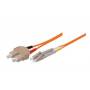 Tecline - LWL Patchkabel, 50/125 �m, OM2-Faser, SC Duplex Stecker/LC Duplex Stecker, orange, 15,0 m (85615)